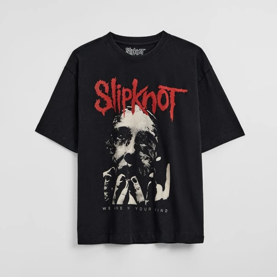 Zdjęcie produktu Czarna koszulka z czerwonym nadrukiem Slipknot House