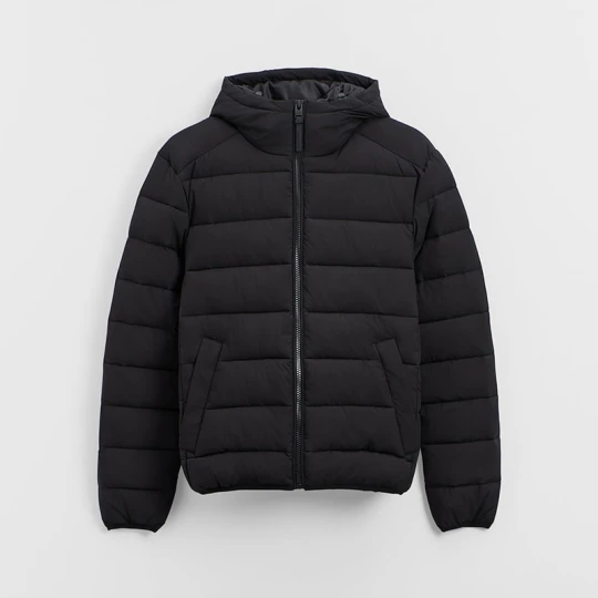 Zdjęcie produktu Czarna kurtka puffer z kapturem House