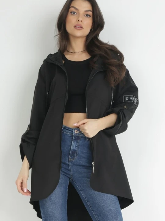 Zdjęcie produktu Czarna Kurtka Wiatrówka Oversize Fetteni Swest