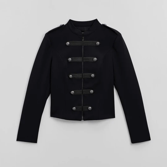 Zdjęcie produktu Czarna marynarka w stylu napoleon jacket House