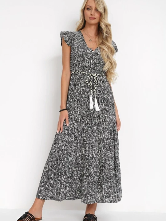 Zdjęcie produktu Czarna Sukienka Tudanna R&f Fashion
