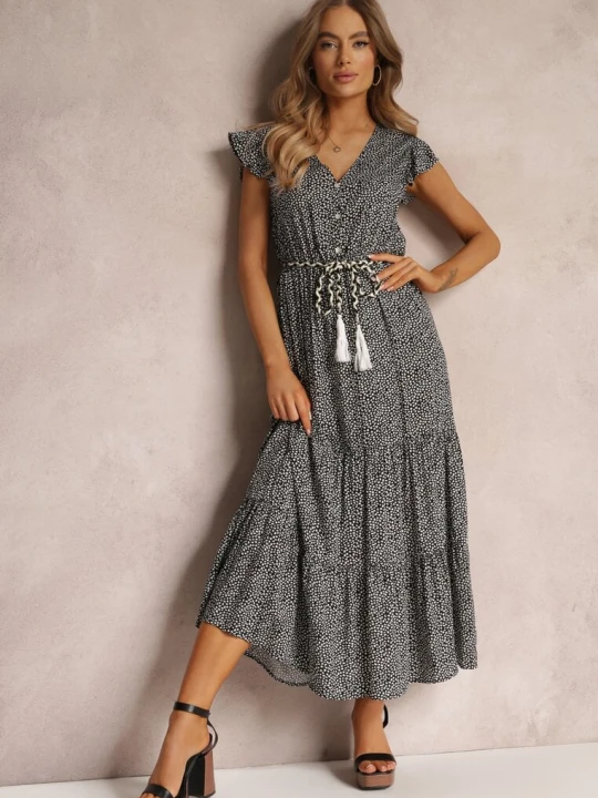 Zdjęcie produktu Czarna Sukienka Tudielle R&f Fashion
