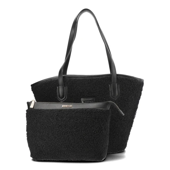 Zdjęcie produktu Czarna Torebka Big Star 2w1 Damska Shopperka + Kosmetyczka