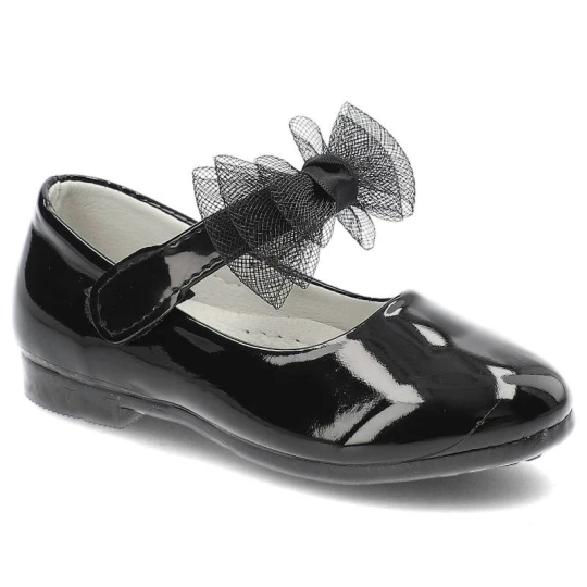 Zdjęcie produktu Czarne Baleriny Vinceza Eleganckie Lakierowane Półbuty