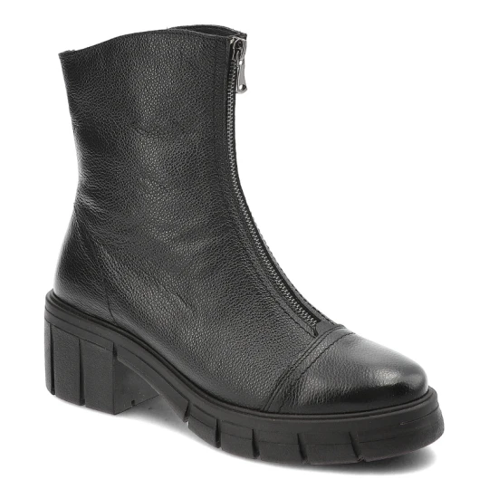 Zdjęcie produktu Czarne Botki Armodo Modne Buty Damskie Zapinane Na Zamek