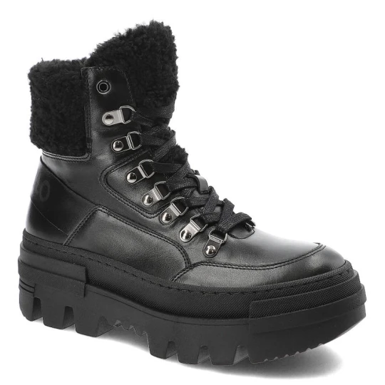 Zdjęcie produktu Czarne Botki Chebello Modne Skórzane Buty Damskie