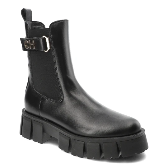 Zdjęcie produktu Czarne Botki Chebello Stylowe Obuwie Damskie