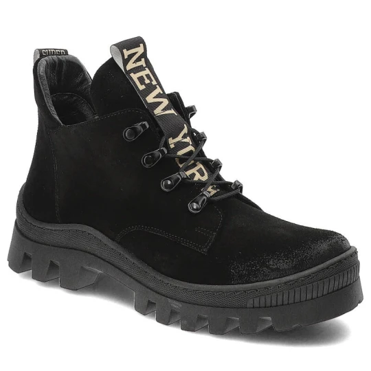 Zdjęcie produktu Czarne Botki Damiss Wygodne Buty Damskie