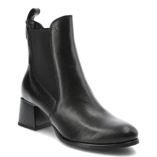 Zdjęcie produktu Czarne Botki Lemar Eleganckie Ocieplane Buty Damskie