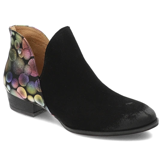 Zdjęcie produktu Czarne Botki Maciejka Eleganckie Kowbojki Damskie