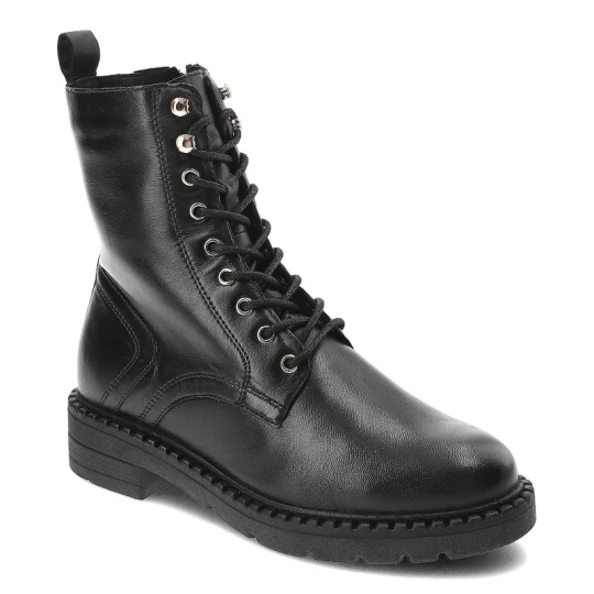 Zdjęcie produktu Czarne Botki Marco Tozzi Buty Ocieplane Damskie