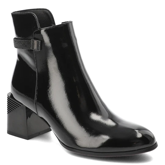 Zdjęcie produktu Czarne Botki S.Barski Eleganckie Obuwie Damskie