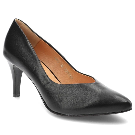 Zdjęcie produktu Czarne Czółenka Clasicco Eleganckie Buty Na Obcasie
