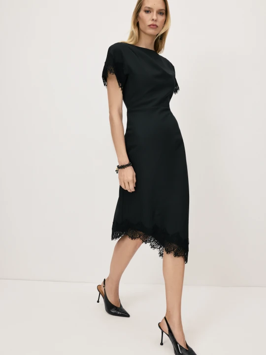 Zdjęcie produktu Czarne czółenka slingback ze skóry naturalnej Taranko