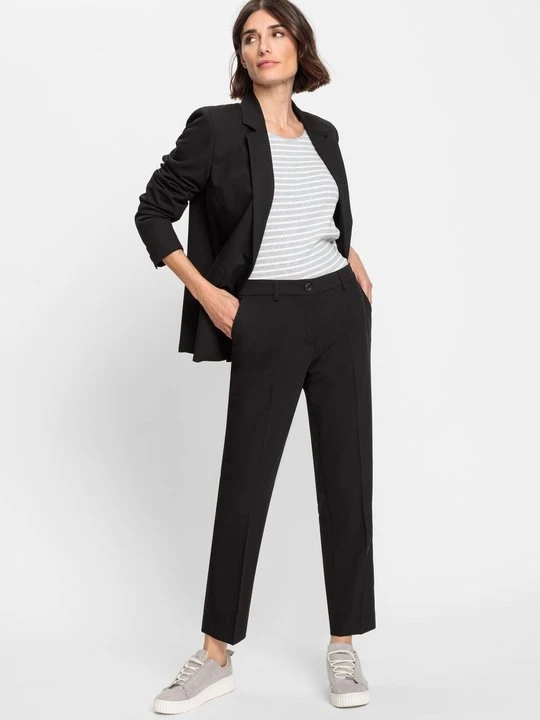 Zdjęcie produktu Czarne eleganckie spodnie damskie Lisa - Basic Olsen