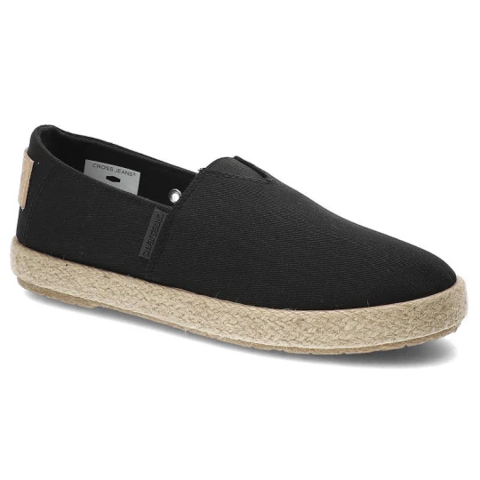 Zdjęcie produktu Czarne Espadryle Cross Jeans Wygodne Buty Damskie