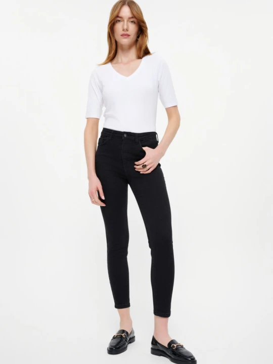 Zdjęcie produktu Czarne jeansy skinny Greenpoint