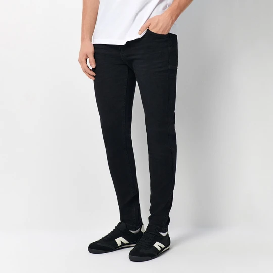 Zdjęcie produktu Czarne jeansy slim fit z bardzo rozciągliwej tkaniny House