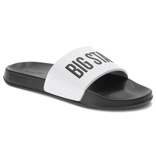 Zdjęcie produktu Czarne Klapki Big Star Męskie Buty Na Lato biały