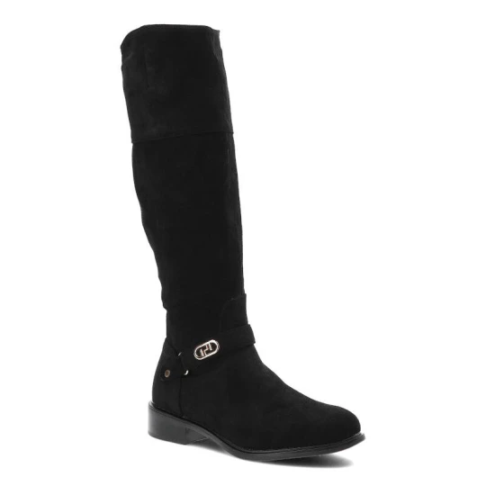 Zdjęcie produktu Czarne Kozaki S.Barski Wygodne Buty Damskie