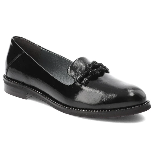 Zdjęcie produktu Czarne Mokasyny Armodo Modne Buty Damskie