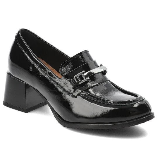 Zdjęcie produktu Czarne Półbuty Armodo Eleganckie Obuwie Damskie