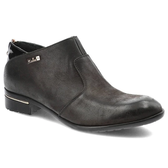 Zdjęcie produktu Półbuty damskie Carinii, skórzane i eleganckie, czarne, B2139-360-037-000-769