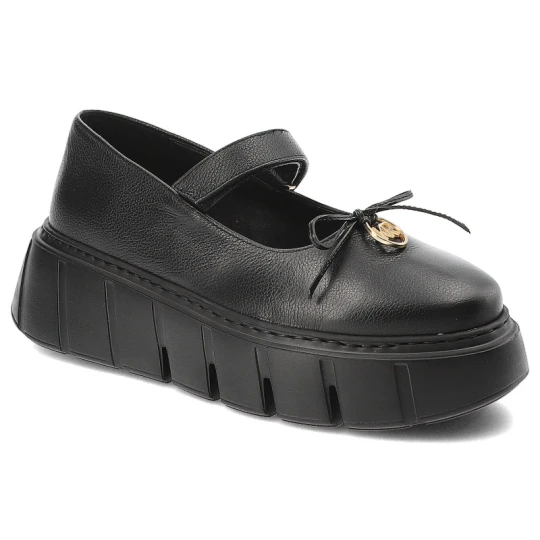 Zdjęcie produktu Czarne Półbuty Karino Eleganckie Obuwie Damskie