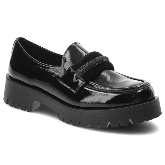 Zdjęcie produktu Czarne Półbuty Lemar Eleganckie Skórzane Buty