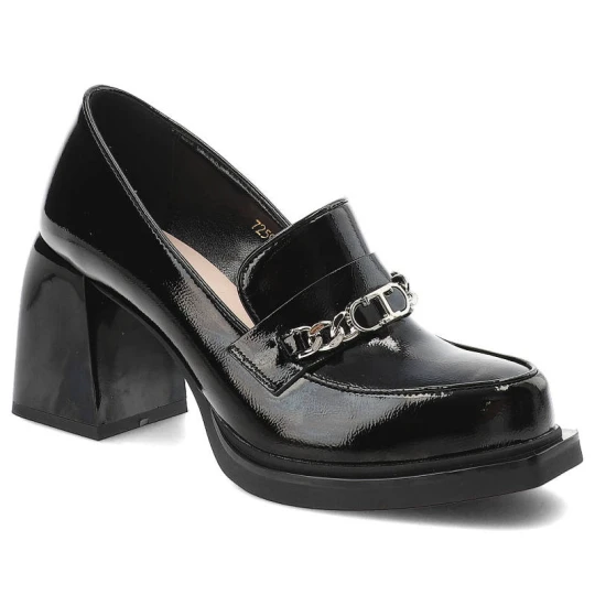 Zdjęcie produktu Czarne Półbuty S.Barski Damskie Eleganckie Obuwie