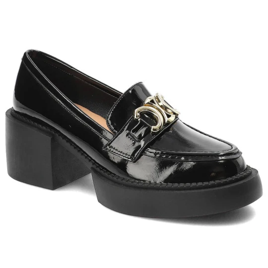 Zdjęcie produktu Czarne Półbuty S.Barski Damskie Eleganckie Obuwie