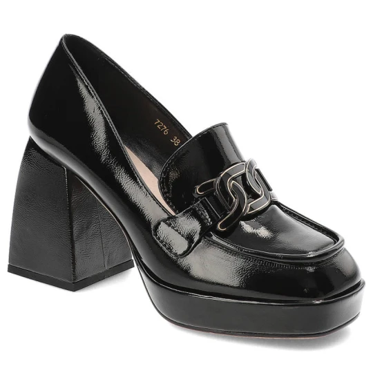 Zdjęcie produktu Czarne Półbuty S.Barski Damskie Eleganckie Obuwie