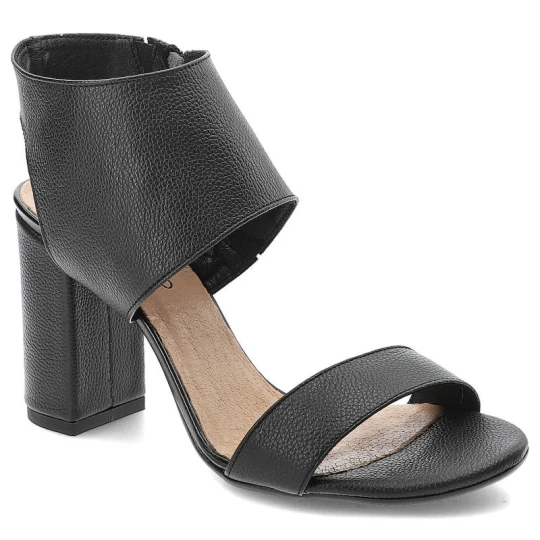 Zdjęcie produktu Czarne Sandały Armodo Eleganckie Skórzane Buty