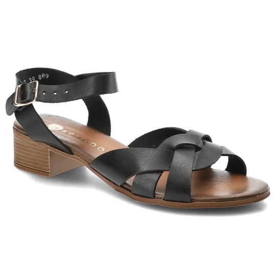 Zdjęcie produktu Czarne Sandały Armodo Modne Buty Damskie