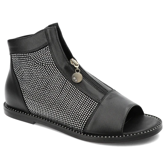 Zdjęcie produktu Czarne Sandały Chebello Eleganckie Obuwie Damskie