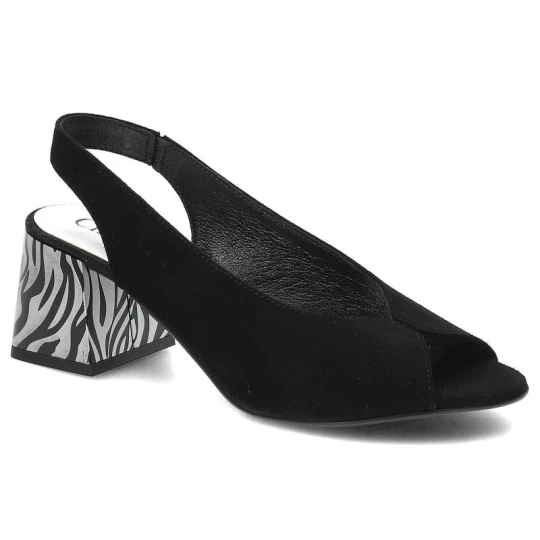 Zdjęcie produktu Czarne Sandały Chebello Stylowe Buty Damskie