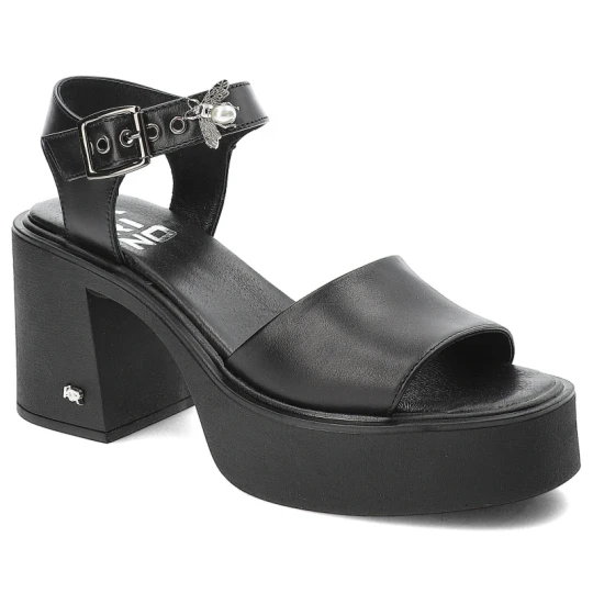 Zdjęcie produktu Czarne Sandały Karino Eleganckie Obuwie Damskie