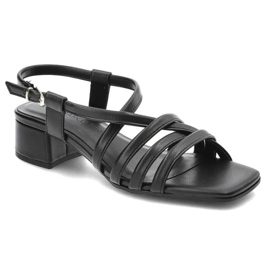Zdjęcie produktu Czarne Sandały Marco Tozzi Wygodne Buty Damskie