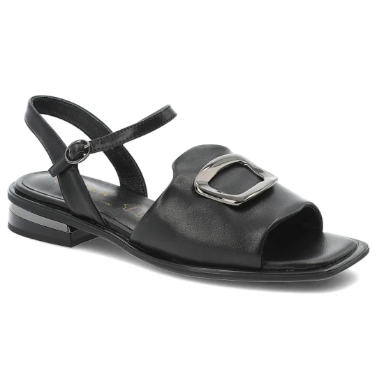 Zdjęcie produktu Czarne Sandały S.Barski Eleganckie Obuwie Damskie