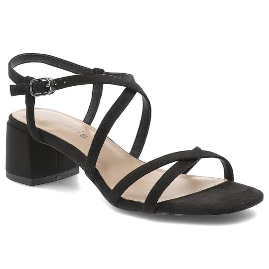 Zdjęcie produktu Czarne Sandały Tamaris Eleganckie Obuwie Damskie