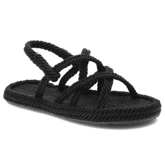 Zdjęcie produktu Czarne Sandały Venezia Modne Buty Na Lato