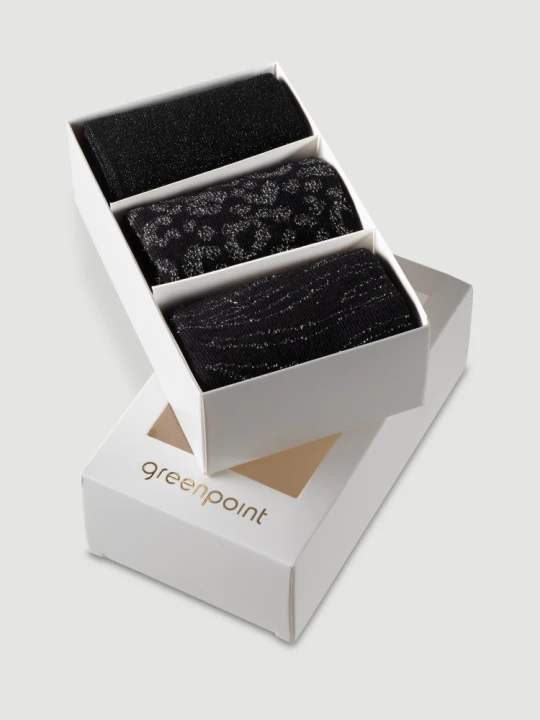 Zdjęcie produktu Zestaw skarpet z połyskującą nicią Greenpoint czarny