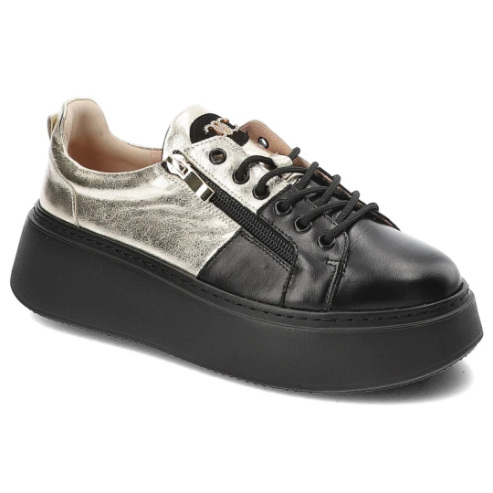 Zdjęcie produktu Czarne Sneakersy Armodo Modne Obuwie Damskie