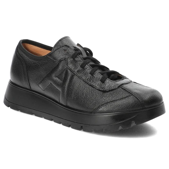 Zdjęcie produktu Czarne Sneakersy Armodo Modne Skórzane Buty Damskie