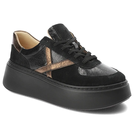 Zdjęcie produktu Czarne Sneakersy Armodo Wygodne Obuwie Damskie