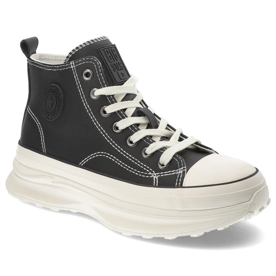 Zdjęcie produktu Czarne Sneakersy Big Star Obuwie Na Platformie
