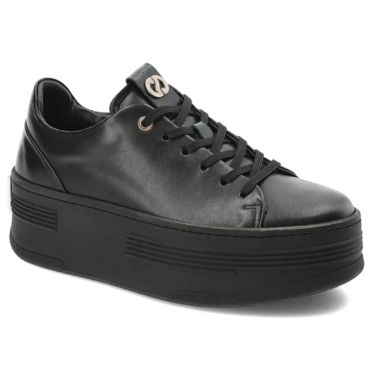 Zdjęcie produktu Czarne Sneakersy Carinii Modne Obuwie Damskie