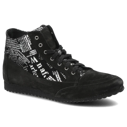 Zdjęcie produktu Sneakersy damskie Chebello, sportowe i sznurowane, czarne, 513