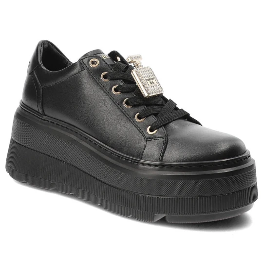 Zdjęcie produktu Czarne Sneakersy Chebello Modne Obuwie Damskie