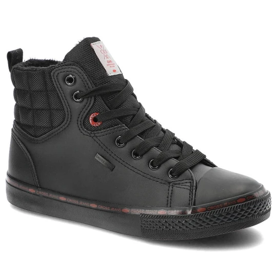 Zdjęcie produktu Czarne Sneakersy Cross Jeans Ocieplane Buty Damskie